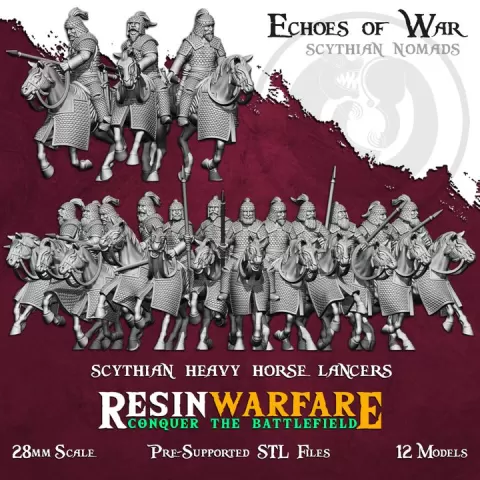Scythian Heavy Horse Lancers - Echoes of War: Aegean Lions by ResinWarfare