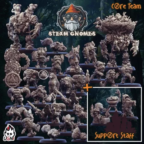 Steam Gnomes - Gnome - UGNI - Fantasy Football - Expanded by UGNI Miniatures