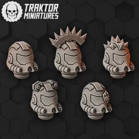 Mk Hex Slayer Helmets by Traktor Miniatures