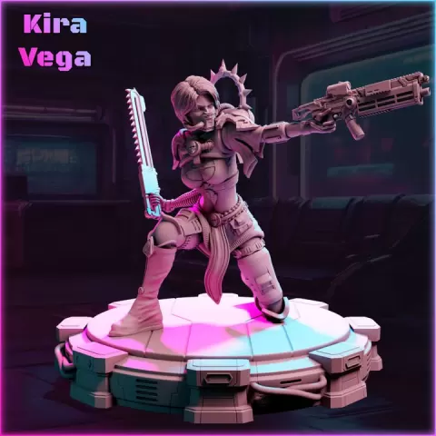 Kira Vega from Ladies of 2133 by Black Bird Miniatures