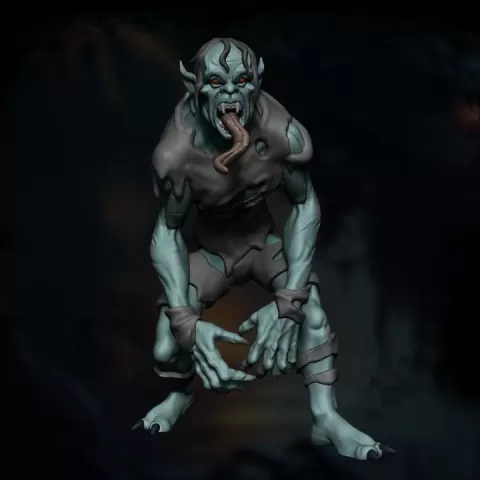 Ghast | Greater Ghoul | Corpse Eater Undead | DnD 5e STL Miniature | 32mm Resin by Monster Atlas Fantasy Miniatures