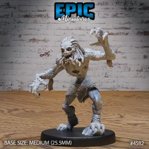 Ghoul Classic / Blood Drinker Creature / Undead Humanoid Beast / Zombie Spawn / Evil Spirit / Tortured Soul / Walking Dead Monster / Graveyard Encounter by Epic-Miniatures