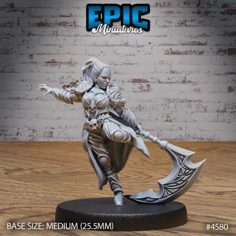 Vampire Army Scythe / Undead Male Warrior / Blood Drinker Creature / Zombie Beast / Tortured Soul / Evil Spirit / Walking Dead / Graveyard Encounter by Epic-Miniatures