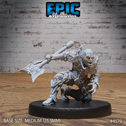 Vampire Army Axe / Undead Male Warrior / Blood Drinker Creature / Zombie Beast / Tortured Soul / Evil Spirit / Walking Dead / Graveyard Encounter by Epic-Miniatures