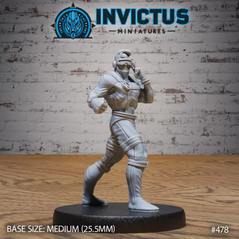 Beam Man / Cyberpunk Humanoid Hero / Superhero / Galactic Brave Fighter / Space Warrior / Cosmic War Alien / Star Battle Army / Heroic Valiant / Sci-Fi Encounter by Epic-Miniatures