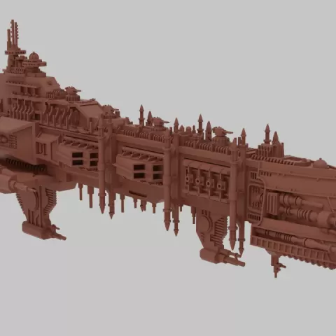 Gothic Style Large Battleship by Lee McColl