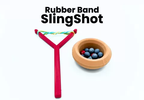 Handheld Rubber Band Powered SlingShot