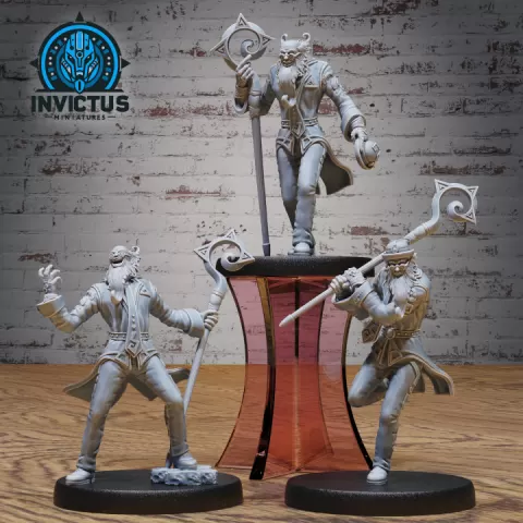 Puzzle Villain Set / Cyberpunk Criminal Humanoid / Supervillain / Galactic Genius / Space Bandit / Cosmic War Alien / Star Battle Army / Detective Corsair / Sci-Fi Encounter by Epic-Miniatures