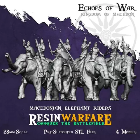 Macedonian Elephant Riders - Echoes of War: Aegean Lions by ResinWarfare