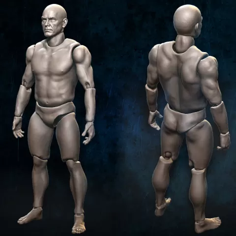 Action Figure 3D Printing male Movable body Action Figure Toy Draw Mannequin by derek
