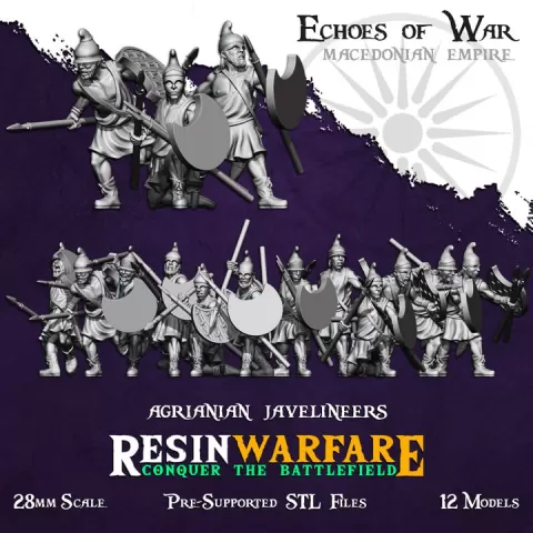 Agrianian Javelineers - Echoes of War: Aegean Lions by ResinWarfare