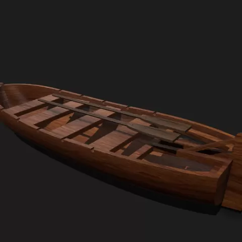 Wooden 34ft Boat, dinghy, yawl 18th Century, incl. Rudders