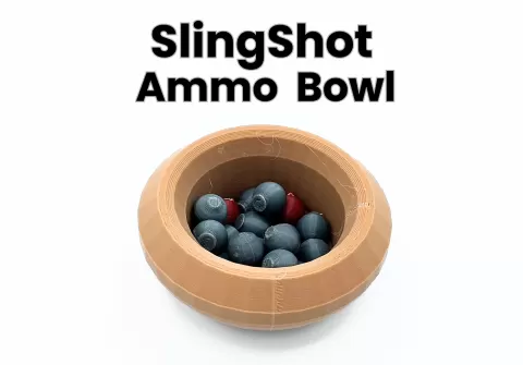 Slingshot Ammo Bowl: 3D Printable Storage Solution