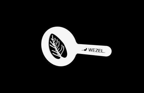 Leaf 2 - Coffee Stencil/ Foodstencil - studio WES