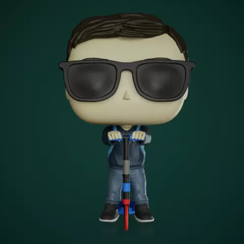Funko Custom Chico Monopatin - Axos3D