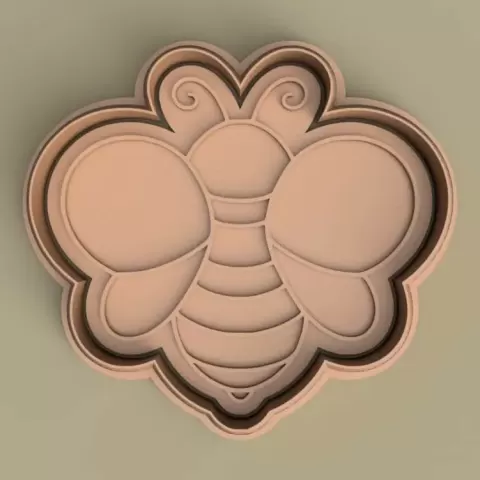 bee cutter + stamp - abeja - Crafteros
