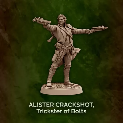 Alister Crackshot, Trickster of Bolts - Human, Crossbow Expert by Artificers_Mini