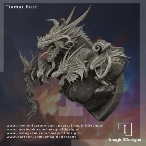 Tiamat Bust by Imagin3Designs