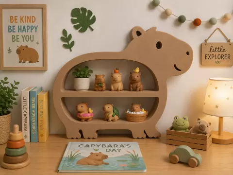 Capybara Kids Wall / Table Shelf