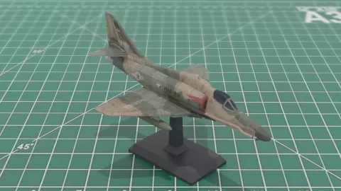 A4 Skyhawk Attack Jet Aircraft 3D Print Model