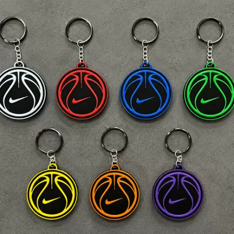 Nike-inspired basketball keychain