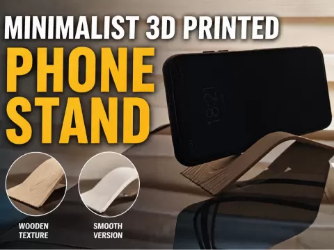 Elegant Minimalist 3D Printed Phone Stand