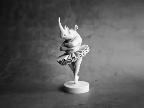 Ballet Rhinoceros - Desk Decoration Toy Ornament