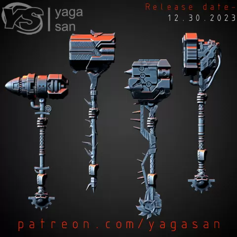 Dark Mech Hammers KitBASH Pack by Yaga San