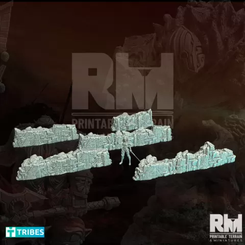 Battlefields: Badlands Desert Walls by RMPrintable