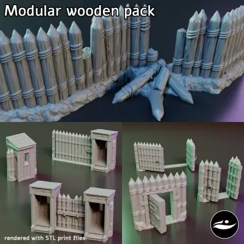 Modular wooden pack by Suhland Workshop