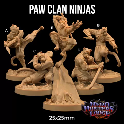 Paw Clan Ninjas | PRESUPPORTED | Hero Hunters Lodge by The Dragon Trappers Lodge