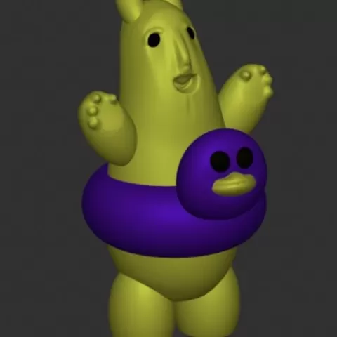 Silly Swimming Alien