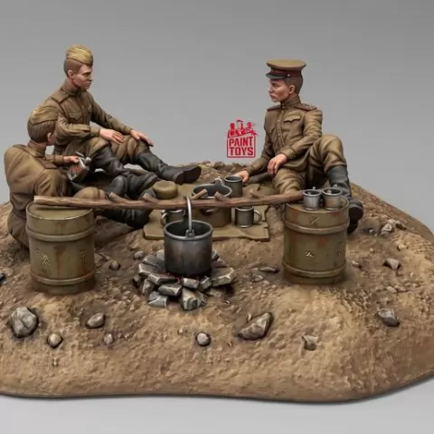 URSS INFANTERY WWII Soldado raso (Riadovói) Soldiers at a Halt