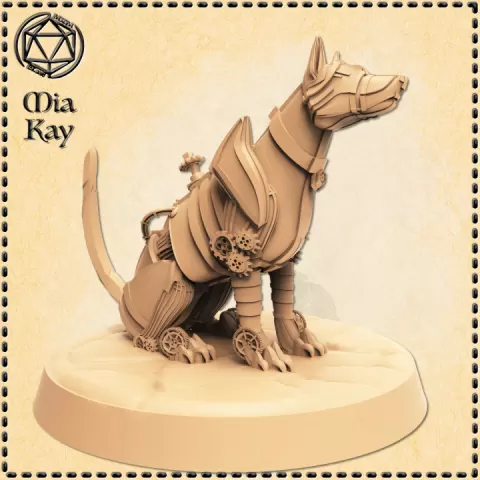 Clockwork Dog Sitting by M3DM