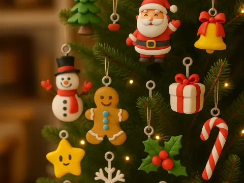 Christmas 3D Ornament Set - MakeItCute
