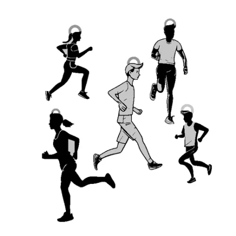 RUNNER KEYCHAIN BUNDLE SET / EARRINGS / NECKLACE
