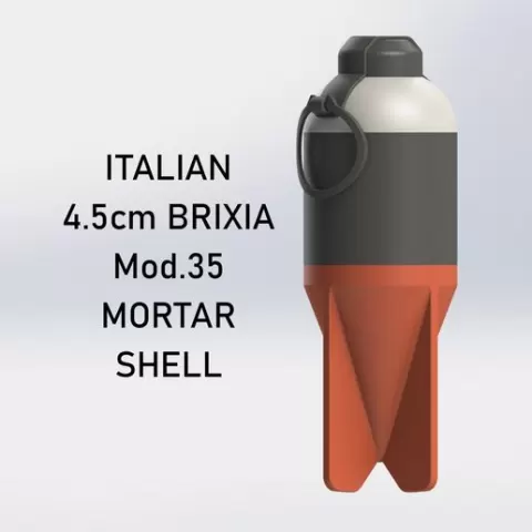 WW2 Italian Brixia Mod.35 4.5cm Mortar Shell