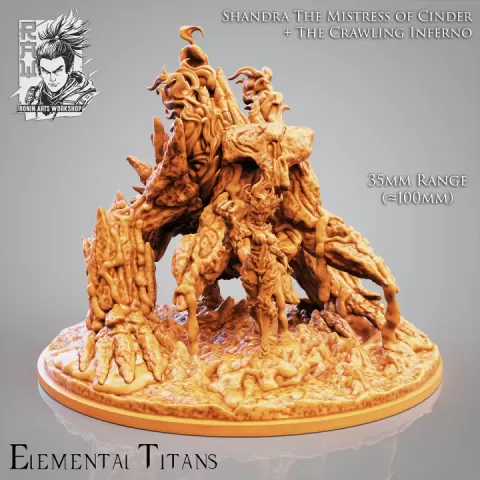Fire Golem + Fire Elemental Combo by Ronin Arts Workshop