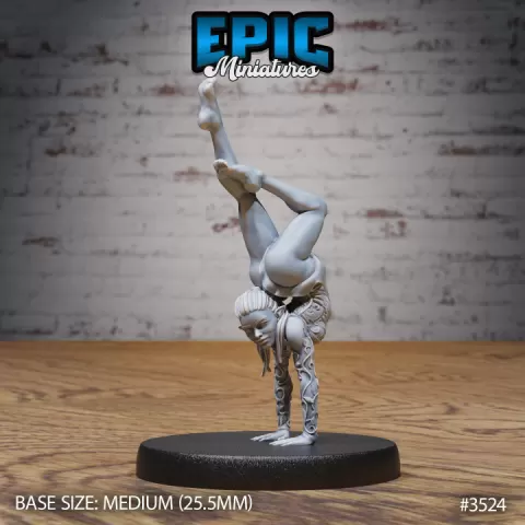 Acrobat Elf Hand Stand / Carnival Elven Artist / Funfair Elvish Performer / Mysterious Circus Resident / Evil Cavalry / Cabinet Master by Epic-Miniatures