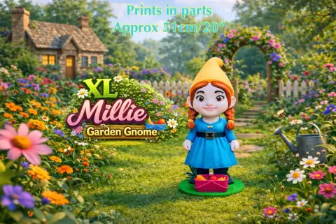 XL Millie the garden Gnome. For larger build plates above 320x320x320