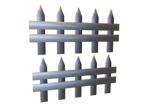 Pointed Picket Fence Section - MeAmelia