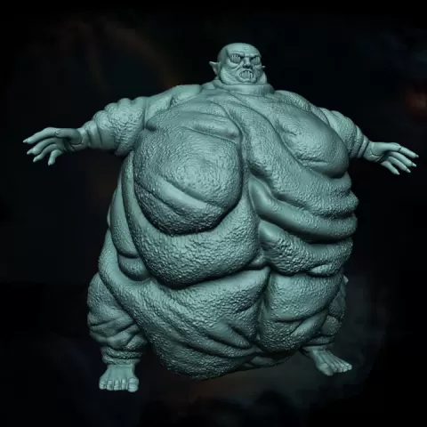 Nupperibo | Bloated Lesser Devil | Eyeless Hell Drone | DnD 5e STL Miniature | 32mm Resin by Monster Atlas Fantasy Miniatures