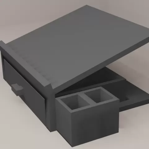 DESK PHONE STAND WITH DRAWER