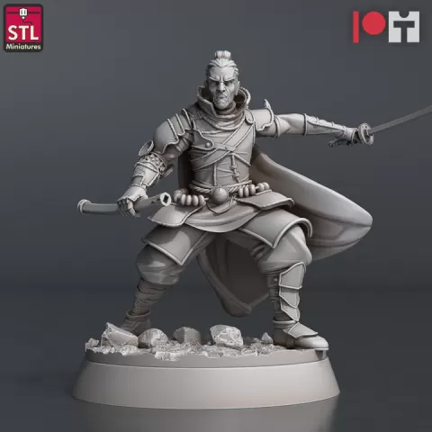 Dragon Hunter A by STL Miniatures