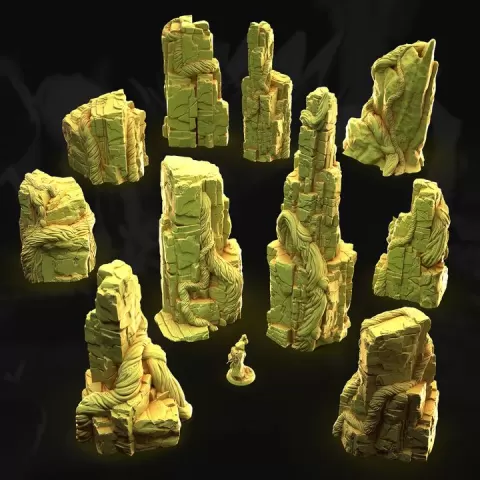 Vined Jungle Cliffs by 3DHexes