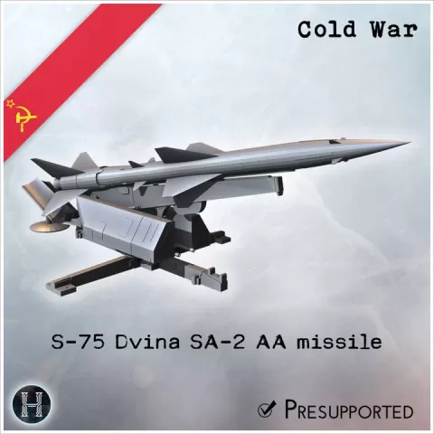S-75 Dvina SA-2 Guideline SAM air defence missile system - Soviet Union Communism Red Army Military Russia Cold Era War by Hartolia Miniatures