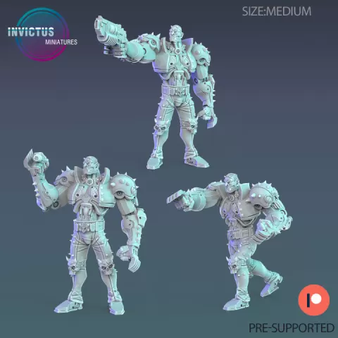 Space Cartel Leader Set / Alien Ship Bandit / Warship Soldier / Ruthless Headhunter / Cyberpunk Warrior / Cosmic Invasion Army / Trooper Attack / Sci-Fi Encounter by Epic-Miniatures