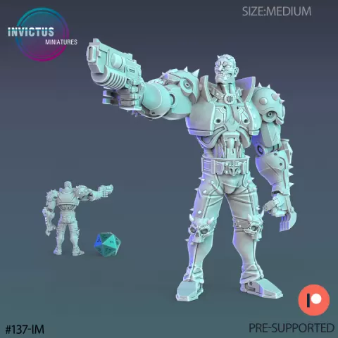 Space Cartel Leader Gun / Alien Ship Bandit / Warship Soldier / Ruthless Headhunter / Cyberpunk Warrior / Cosmic Invasion Army / Trooper Attack / Sci-Fi Encounter by Epic-Miniatures