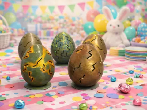 Easter egg with a surprise - 3drender