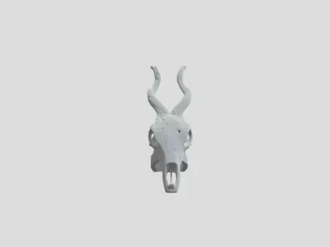 Brass Deer Skull Ring - neagww